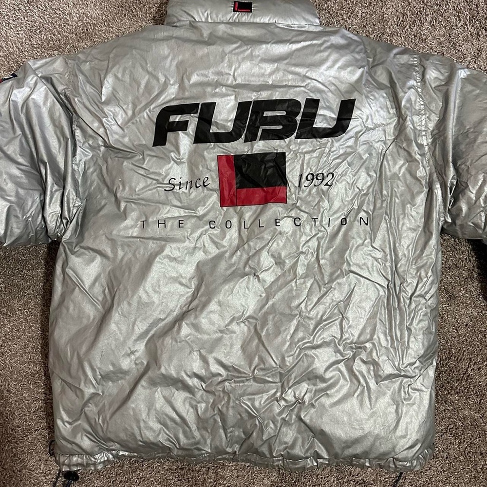 Vintage FUBU Sports Reversible Puffer Coat Jacket